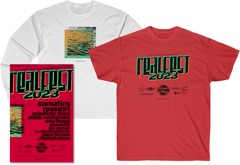 RealFest Merch - T-Shirt, Longsleeve, and Poster